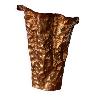 Angelo Bragalini, Mid-century copper vase, Bologna Italy 1960s