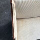 Art deco bench in mahogany