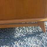 Vintage oak sideboard with splayed legs from the 1950s.