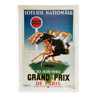 Affiche Grand Prix Hippique de Paris 1940