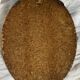 Antique bronze oval mirror