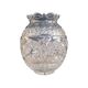 Large round vase in cut crystal