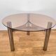 Midcentury design chrome and smoked glass coffee table - 1970s