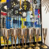 Service of 12 champagne flutes Orfèvrerie L'Ecuyer