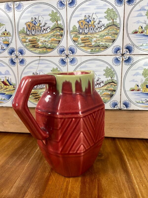 Ancien pichet verseuse  ceramique sang de boeuf asiatique chine chinese 19 ème