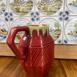 Old ceramic jug pitcher Asian oxblood China Chinese 19th