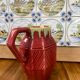 Old ceramic jug pitcher Asian oxblood China Chinese 19th