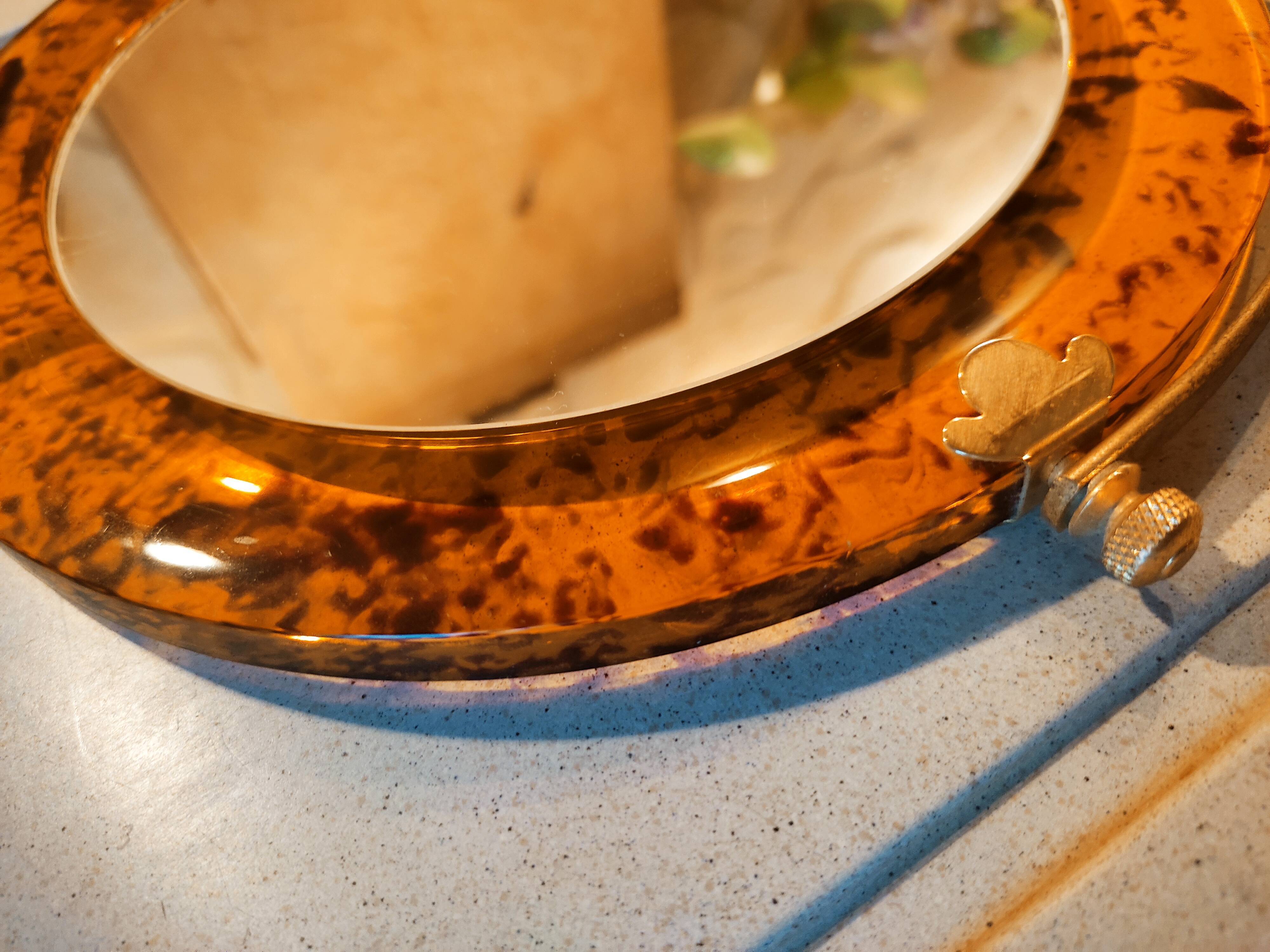 Double-sided tilt mirror 70's lucite