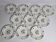 Set of 10 porcelain plates, floral and bird decoration, 18 cm, vintage
