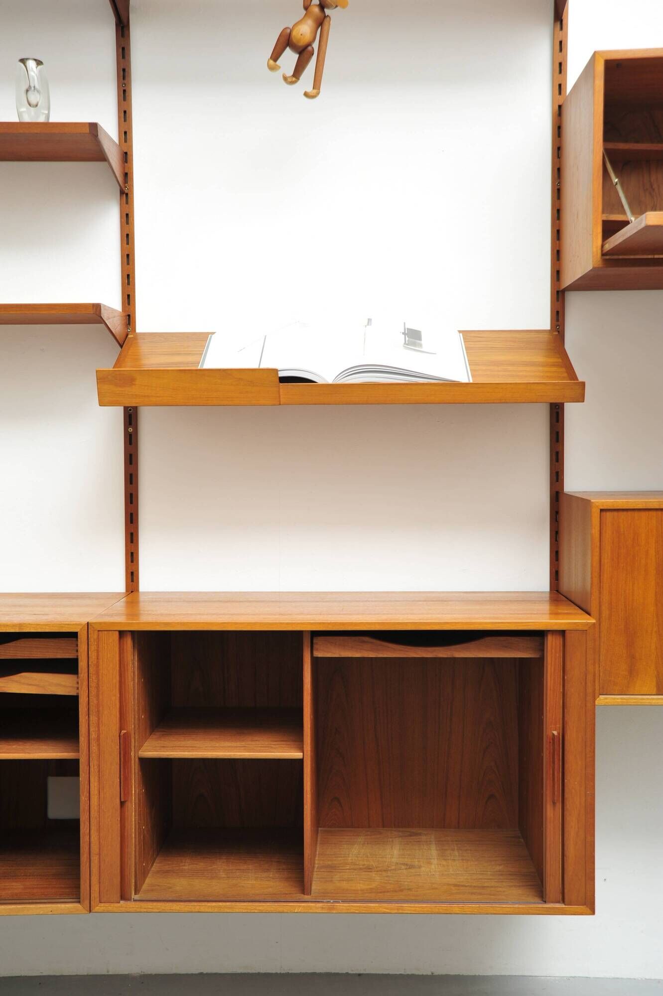 Danish teak wall unit by Kai Kristiansen for Feldballes Møbelfabrik