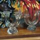 Pair of Vannes crystal candlesticks