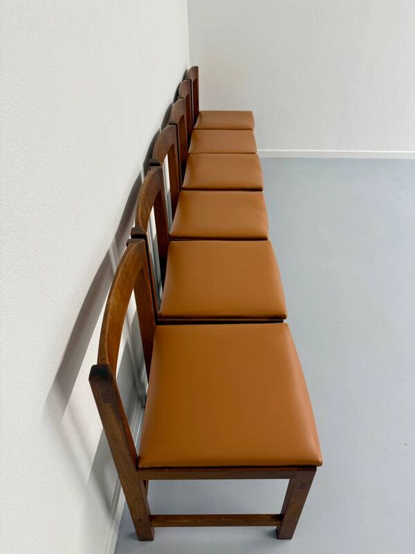 Lot 6 anciennes chaises scandinave''Corona'' design années 60 Lennart Bender