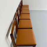 Lot of 6 old Scandinavian chairs "Corona" design 60s Lennart Bender