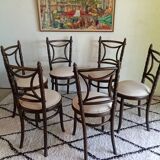 Set of 6 Fischel bistro chairs, early 1900s