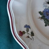 Set of 3 plates Sarreguemines "rustic" flowers of the field