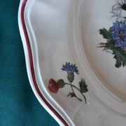 Set of 3 plates Sarreguemines "rustic" flowers of the field