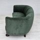 Années 1960, design danois, canapé 3 places "Banana" refait à neuf, velours vintage.