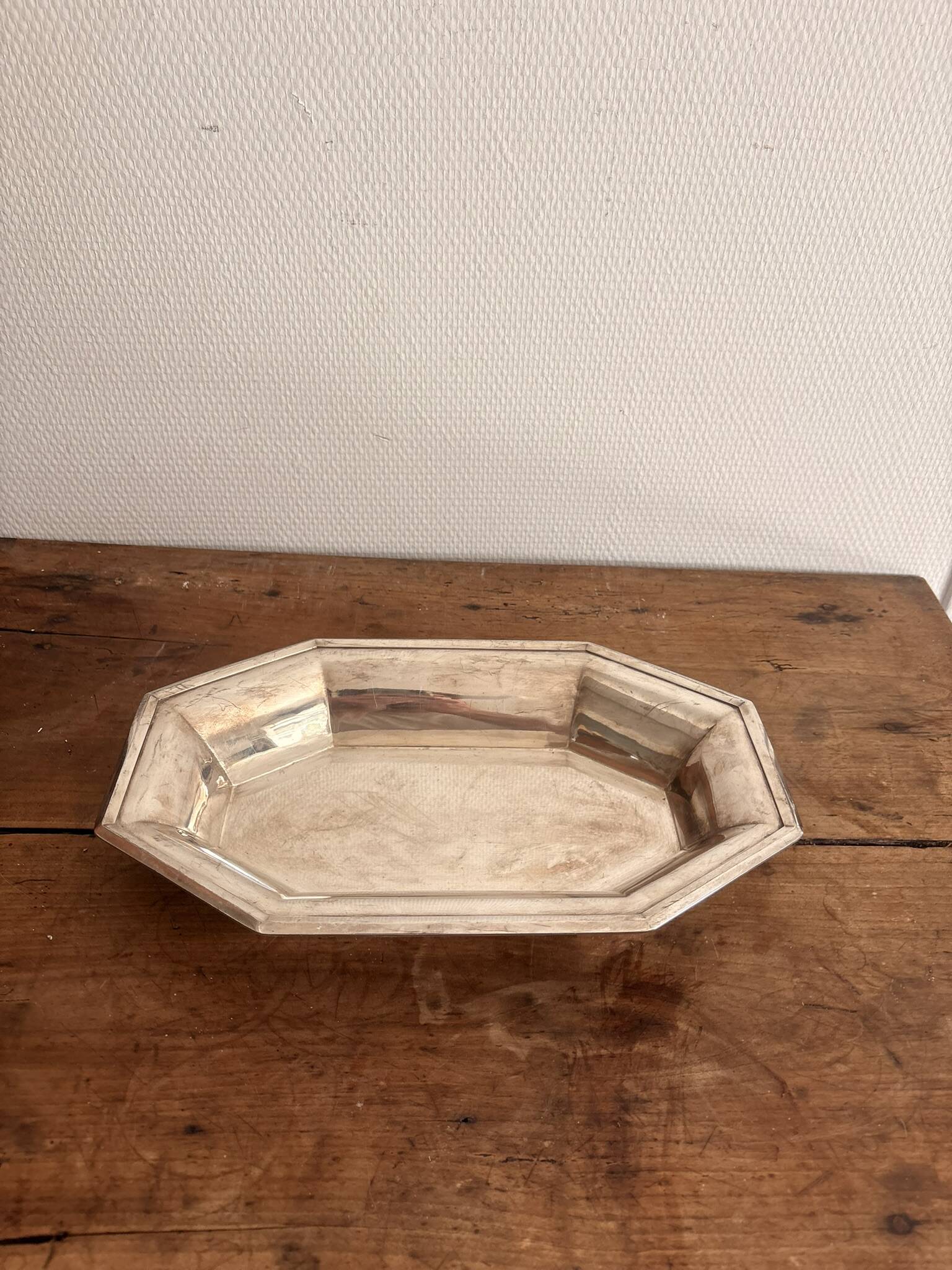Silver Metal Fruit Bread Basket Christofle Gallia