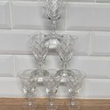 Set of 6 white wine glasses