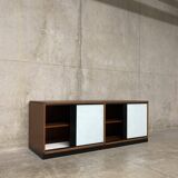 Rare vintage two-tone ARP Guariche Minvielle sideboard display case from the 60s