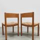 8 chaises vintage en corde et chêne