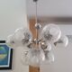 Lustre scandinave spoutnik atomic ice glass 1970s