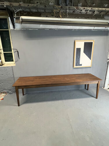 Farmhouse table "Dark Brown", spindle legs XXL 300 X 90 cm