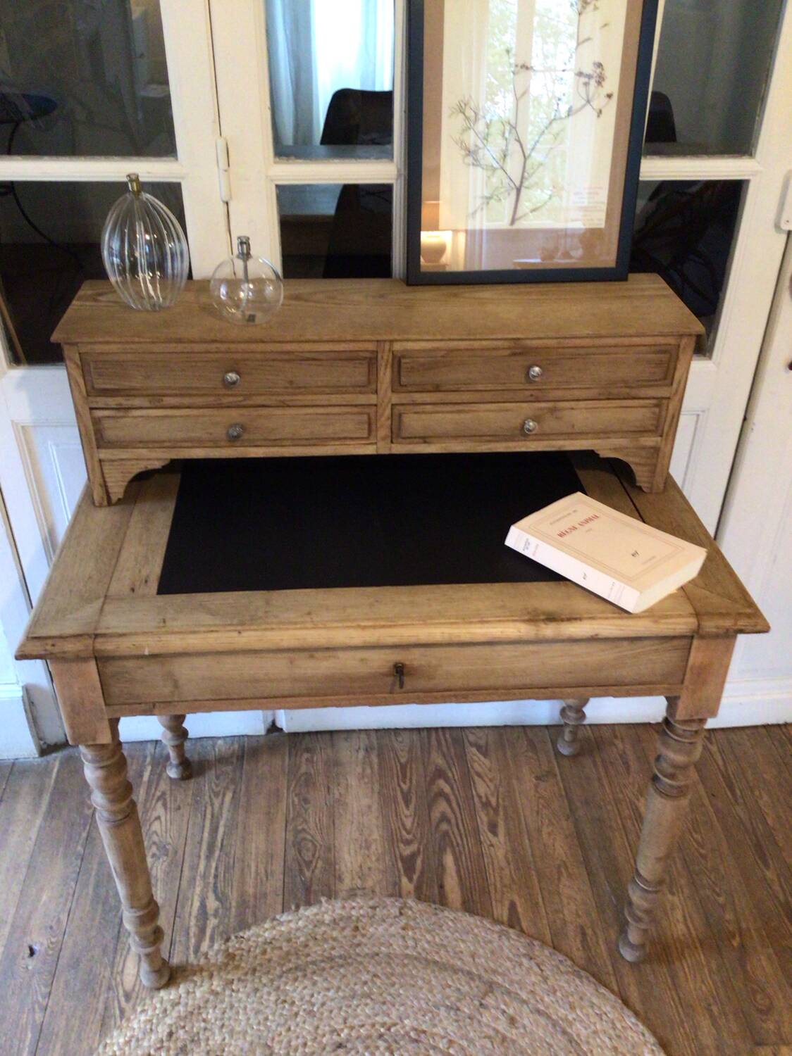 Early 20th century oak desk, happiness of the day