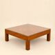 Straw marquetry coffee table