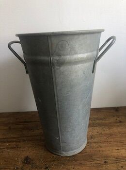 Zinc pot, florist vase