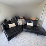 B&b Italia sofa Antonio Citterio Arne black leather