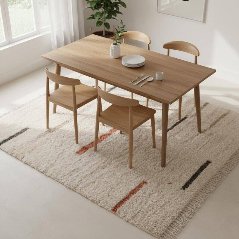 Handcrafted Berber rug from the Oued Zam region, size 160 x 250 cm