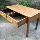 Farm table of the country Brièron (South Brittany) old with 2 drawers in chestnut.