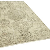 Handmade Distressed Oriental Beige Carpet 163 cm x 281 cm - 38904
