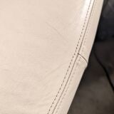 Chaise de hall rétro OrangeBox, similicuir et tissu, style moderne du milieu du siècle
