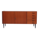 1960s sideboard with 5 drawers in walnut