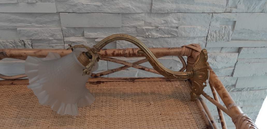 Art deco bronze sconce