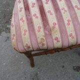 Pair of Napoleon 3 style chairs in natural wood