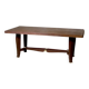 Table Art Déco 1930 en bois et laiton doré