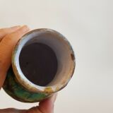 Vintage ceramic terracotta vase enamels