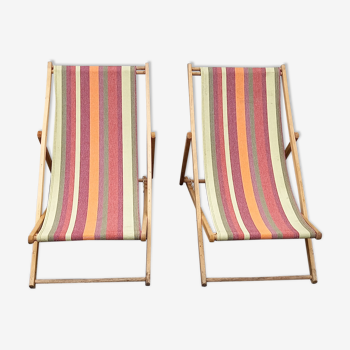 Pair of deckchairs