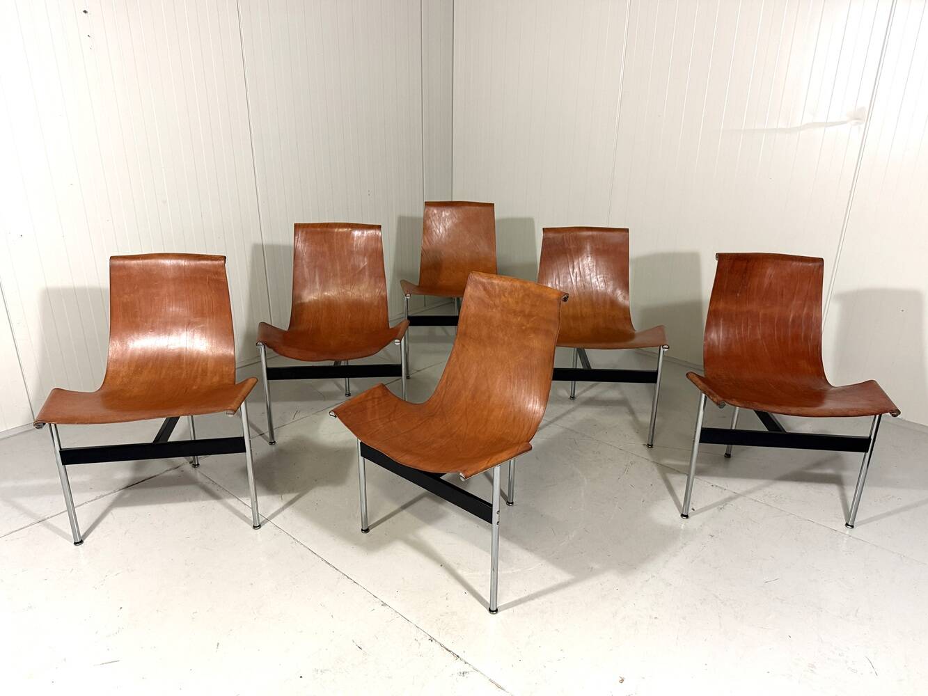 ICF De Padova T-chairs by Katavolos, Kelley and Littell, Italy 1950’s