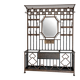 Colonial-inspired Art Nouveau wardrobe – Bevelled mirror 1939