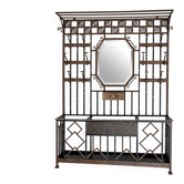 Colonial-inspired Art Nouveau wardrobe – Bevelled mirror 1939