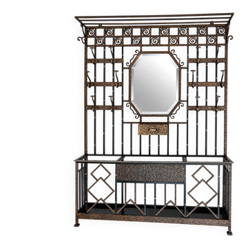 Colonial-inspired Art Nouveau wardrobe – Bevelled mirror 1939