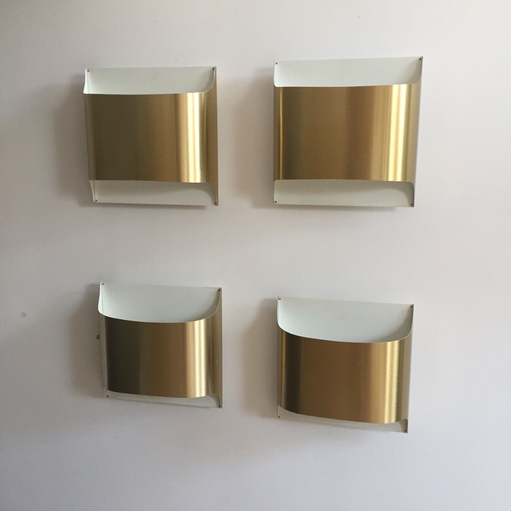 Set de 4 wall light Staff, Dieter Witte 1970