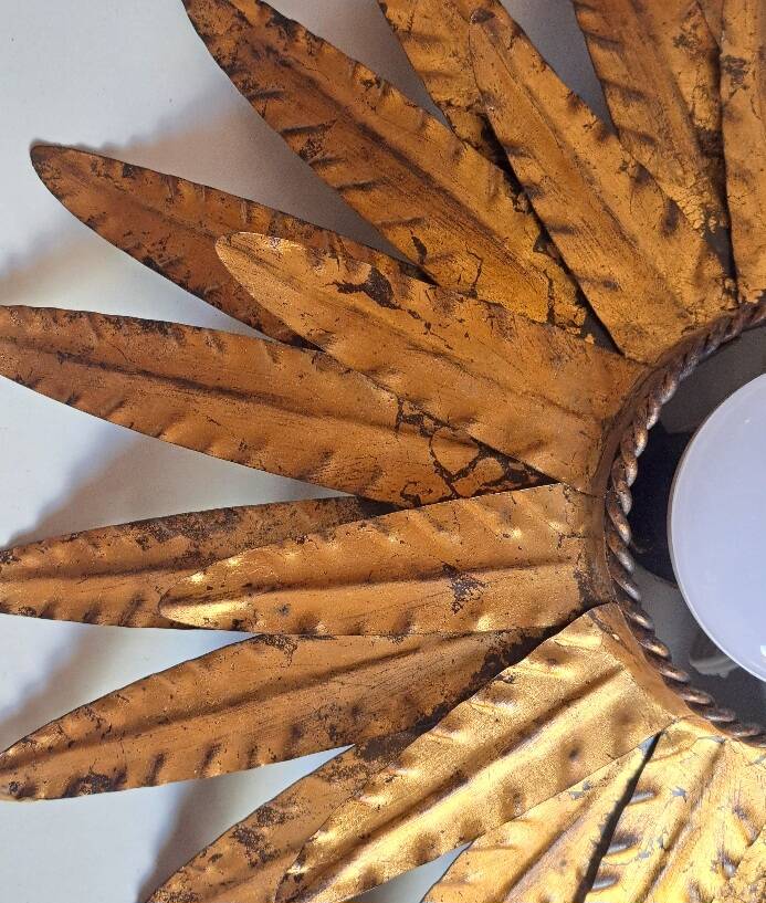 Wall lamp, metal sun ceiling light