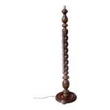 Wooden floor lamp, turned wooden floor lamp, large vintage wooden lamp base