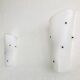 Pair of sconces MD 1950 Perspex white brass stars