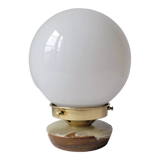 Onyx lamp and opaline wall lamps